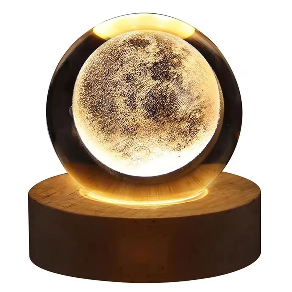 3D Crystal Ball – Galaxy (7 Color Base)