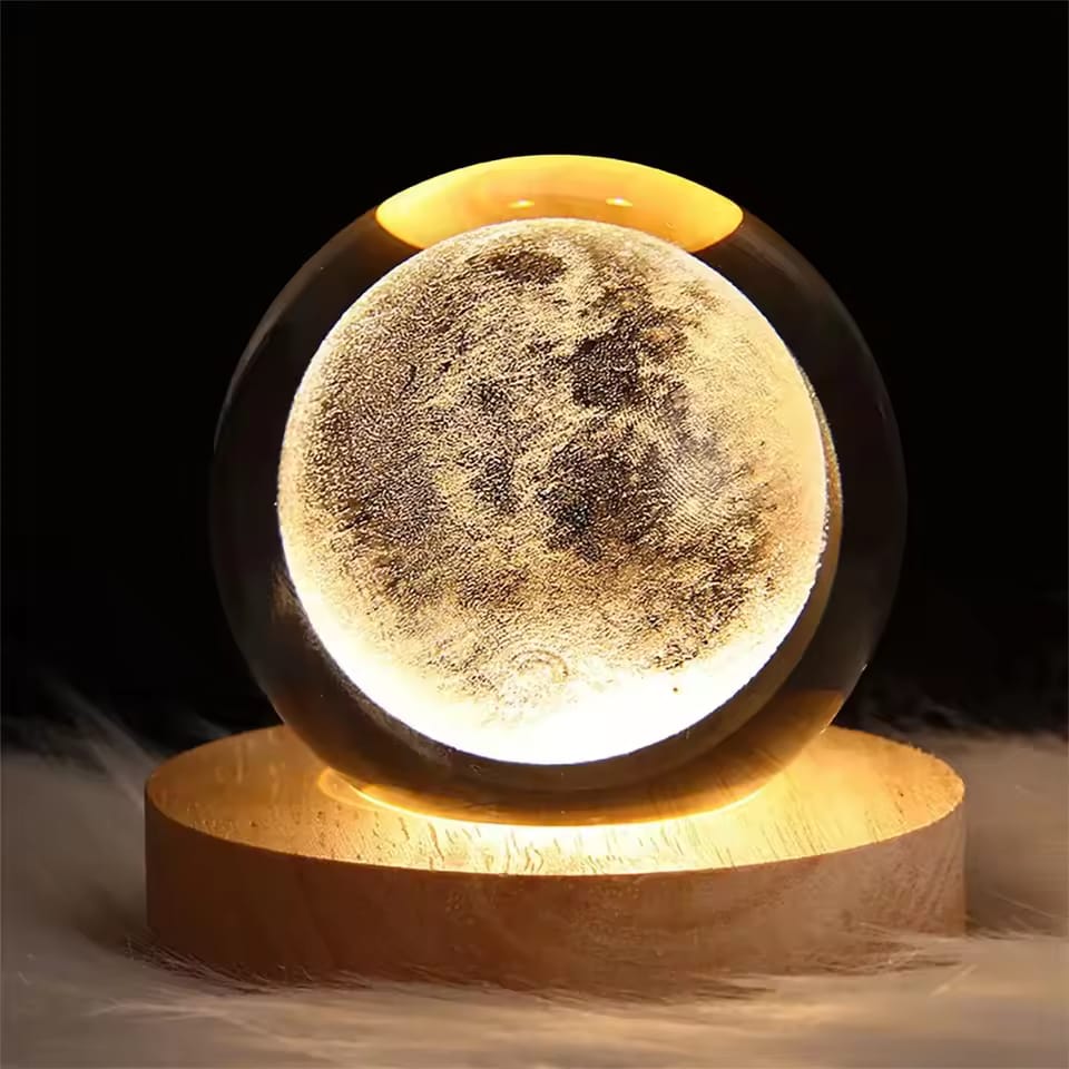 3D Crystal Ball – Galaxy (7 Color Base)