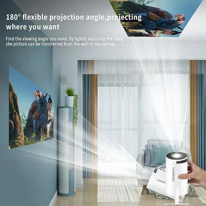 Portable Smart Mini Projector 5G WIFI, Support 4K